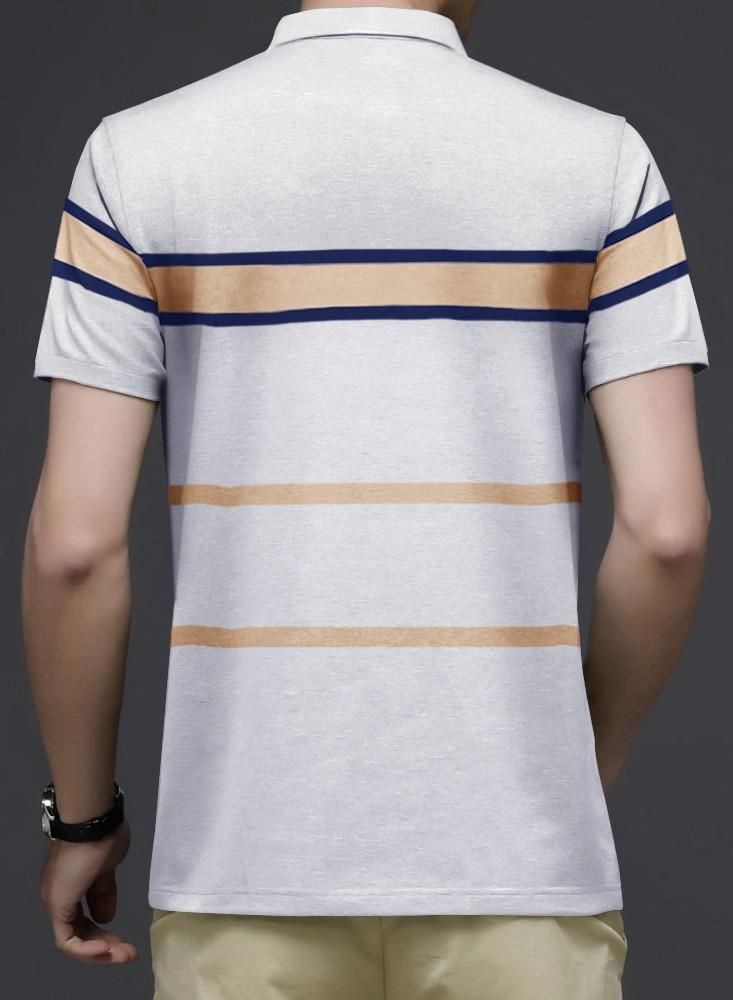 Eyebogler Men Half Sleeves Polo Neck T-shirt