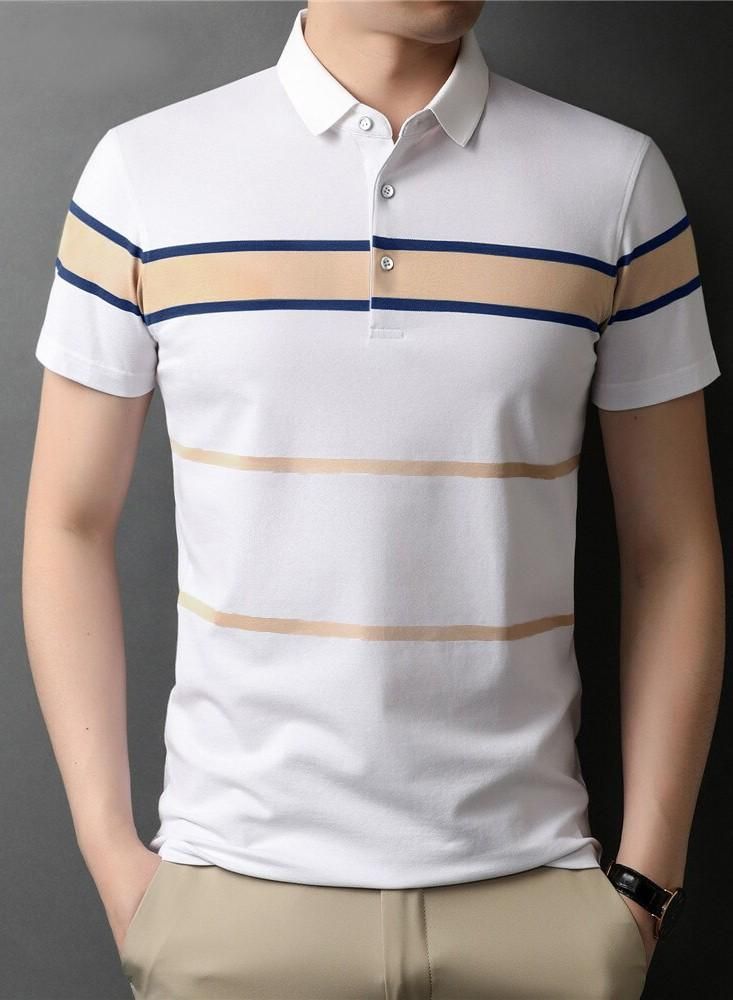 Eyebogler Men Half Sleeves Polo Neck T-shirt